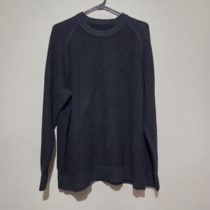 Textured Knit Classic-Fit Crewneck Sweater - Black